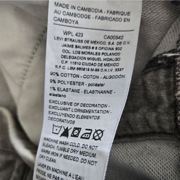 LEVI'S Gray Distressed Look Soft Cuffed Jogger Pants Plus Size - Picture 6 of 7